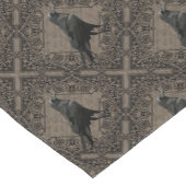 ヴィンテージハロウィーンレイヴン ショートテーブルランナー (コーナー)