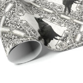 ヴィンテージハロウィーンレイヴン ラッピングペーパー (ロールコーナー)