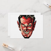ヴィンテージハロウィーンレッドデビルヘッド カード (正面/裏面インサイチュ)