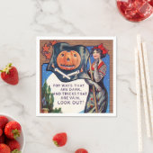 ヴィンテージハロウィーンレディパーティー スタンダードカクテルナプキン (インサイチュ)