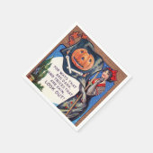 ヴィンテージハロウィーンレディパーティー スタンダードカクテルナプキン (角)