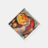 ヴィンテージハロウィーンレディパーティー スタンダードカクテルナプキン (角)