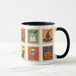 ヴィンテージハロウィーンレトロスタンプ マグカップ