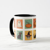 ヴィンテージハロウィーンレトロスタンプ マグカップ (正面左)