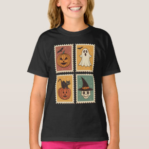 ヴィンテージハロウィーンレトロ切手 – Tシャツ