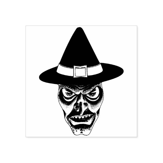ヴィンテージハロウィーン不気味な魔女 ラバースタンプ (インプリント)