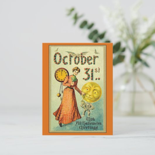 ヴィンテージハロウィーン不気味 シーズンポストカード (スタンド正面)