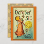 ヴィンテージハロウィーン不気味 シーズンポストカード (正面/裏面)