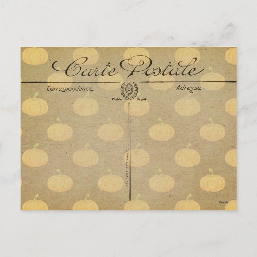 ヴィンテージハロウィーン不気味 シーズンポストカード (裏面)