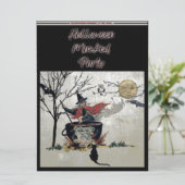 ヴィンテージハロウィーン仮面パーティー魔女の大釜 招待状 (スタンド正面)