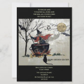 ヴィンテージハロウィーン仮面パーティー魔女の大釜 招待状 (裏面)