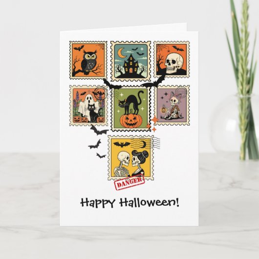 ヴィンテージハロウィーン切手コレクション カード (正面)