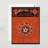 ヴィンテージハロウィーン占いとスタントゲーム ポストカード (正面/裏面)