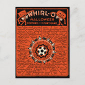 ヴィンテージハロウィーン占いとスタントゲーム ポストカード (正面)