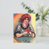 ヴィンテージハロウィーン占い師 ポストカード (スタンド正面)