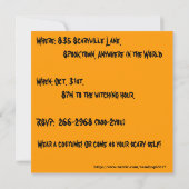 ヴィンテージハロウィーン女性モンタージュ招待状カード 招待状 (裏面)