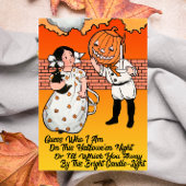 ヴィンテージハロウィーン小さな女の子パンプキンマン シーズンカード