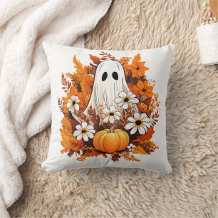 ヴィンテージハロウィーン幽霊カボチャデイジーフローラ クッション