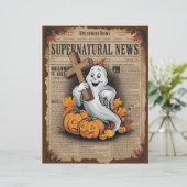 ヴィンテージハロウィーン幽霊スクラップブック紙 (スタンド正面)