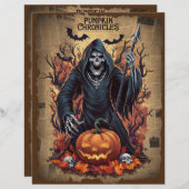 ヴィンテージハロウィーン幽霊スクラップブック紙 (正面/裏面)