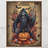 ヴィンテージハロウィーン幽霊スクラップブック紙 (正面)