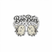 ヴィンテージハロウィーン幽霊蜂のデザイン Boo Bees_1 シール (正面)