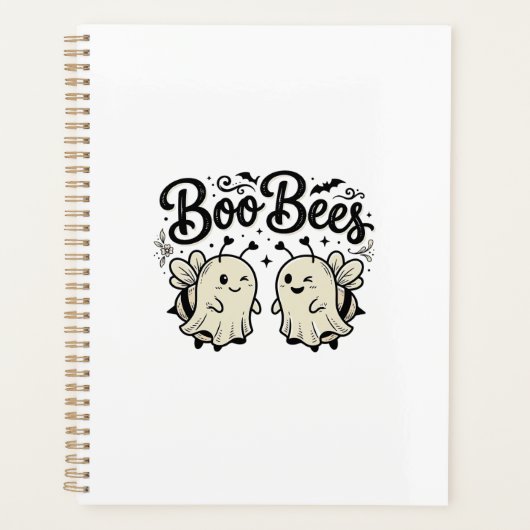 ヴィンテージハロウィーン幽霊蜂のデザイン Boo Bees_1 プランナー手帳 (正面)