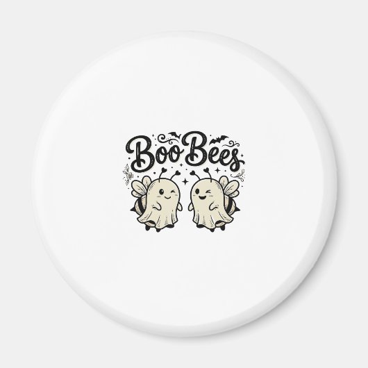 ヴィンテージハロウィーン幽霊蜂のデザイン Boo Bees_1 マグネット (正面)