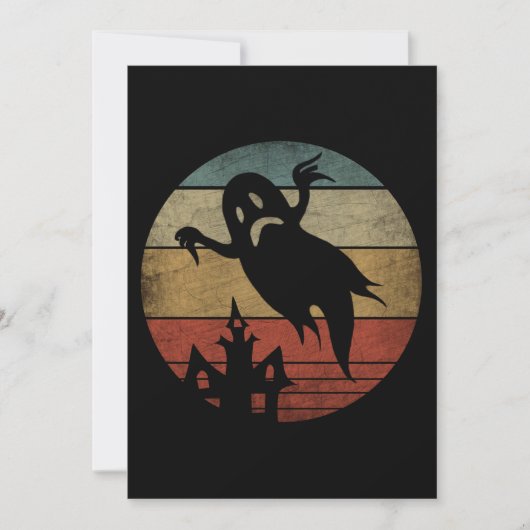 ヴィンテージハロウィーン幽霊 招待状 (正面)