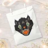 ヴィンテージハロウィーン怖い黒猫 フェイバーバッグ (クリップ留めされた状態)