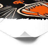 ヴィンテージハロウィーン怖い黒猫 フォトプリント            (角)