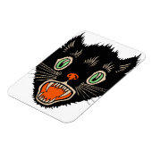 ヴィンテージハロウィーン怖い黒猫 マグネット (左側)