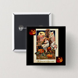ヴィンテージハロウィーン悪夢 缶バッジ