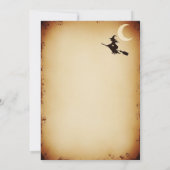 ヴィンテージハロウィーン招待状カード | 魔女 招待状 (裏面)