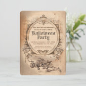 ヴィンテージハロウィーン招待状ビクトリアンゴシック 招待状 (スタンド正面)