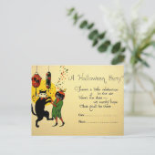 ヴィンテージハロウィーン招待状 インビテーションポストカード (スタンド正面)