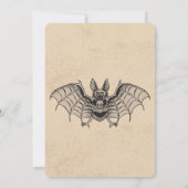 ヴィンテージハロウィーン招待状：エレガ不気味ンス 招待状 (裏面)