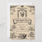 ヴィンテージハロウィーン招待状：エレガ不気味ンス 招待状 (正面)