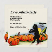 ヴィンテージハロウィーン招待状 招待状 (正面/裏面)