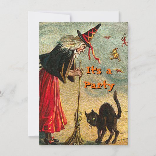 ヴィンテージハロウィーン招待状 招待状 (正面)