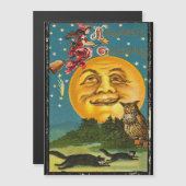 ヴィンテージハロウィーン挨拶ウィッチ飛んでいるオンブロム (正面/裏面)