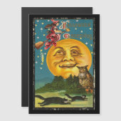 ヴィンテージハロウィーン挨拶ウィッチ飛んでいるオンブロム (正面/裏面)