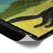 ヴィンテージハロウィーン挨拶ウィッチ飛んでいるオンブロム ポスター (角)