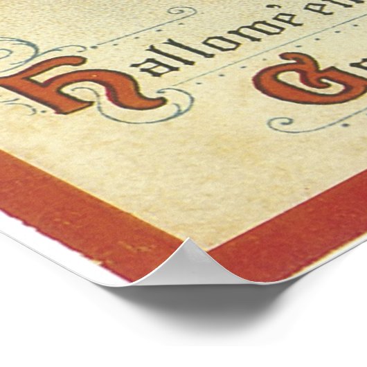 ヴィンテージハロウィーン挨拶ポスター ポスター (角)