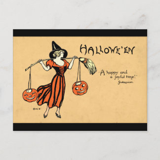 ヴィンテージハロウィーン挨拶 ポストカード