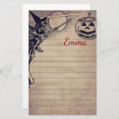 ヴィンテージハロウィーン文房具筆記紙 便箋 (正面/裏面)