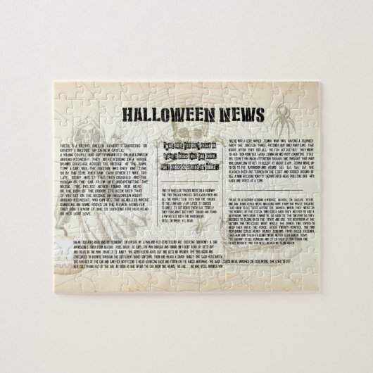 ヴィンテージハロウィーン新聞 ジグソーパズル (横)