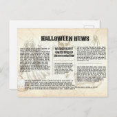ヴィンテージハロウィーン新聞 ポストカード (正面/裏面)