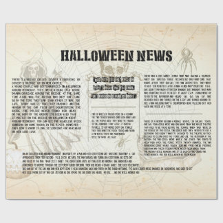 ヴィンテージハロウィーン新聞 ラッピングペーパー