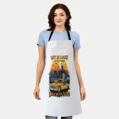 ヴィンテージハロウィーン映画 エプロン (着用した状態)